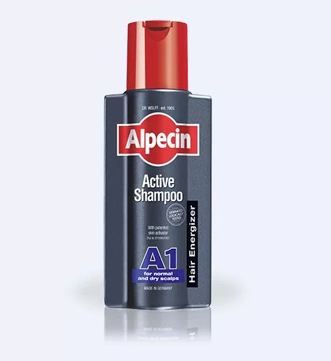 شامپو آلپسین Alpecin مدل A1 حجم 250 میل | مناسب مو و پوست سر نرمال و خشک